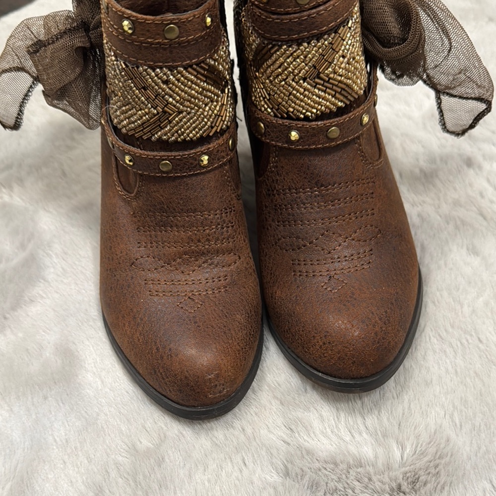 Women's Brown Ankle Boots - Picture 5 of 6